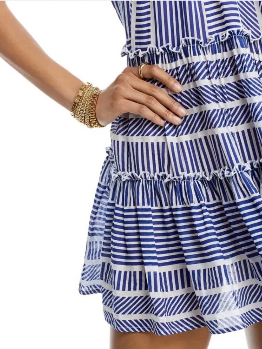 Aqua Puff Sleeve V-neck lightweight Mini Dress Size:L Romantic - Picture 8 of 10